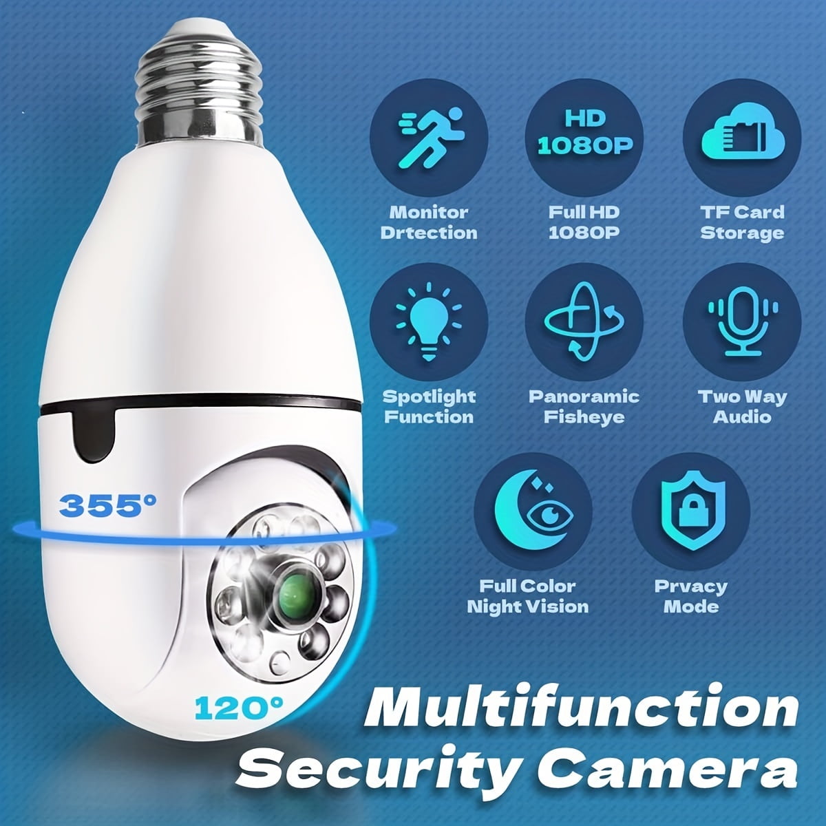 WESECUU 2K Dual-Band Bulb Cam